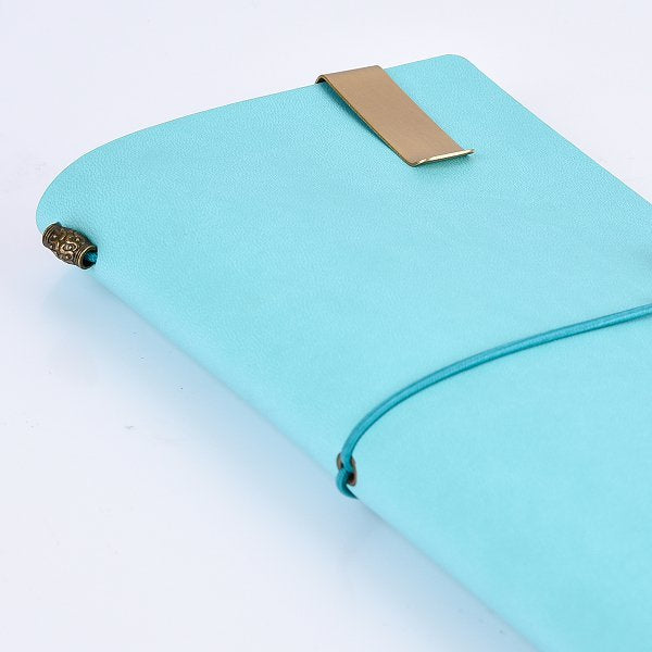 32K筆記本-綁繩式商務PU筆記本加筆夾