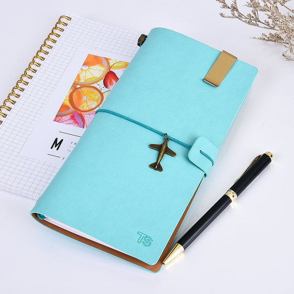 32K筆記本-綁繩式商務PU筆記本加筆夾