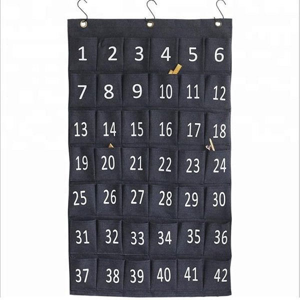 懸掛式門上數字收納袋