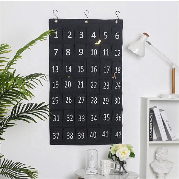 懸掛式門上數字收納袋