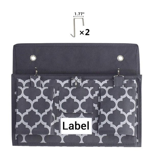 壁掛式4格大容量門上文件收納袋