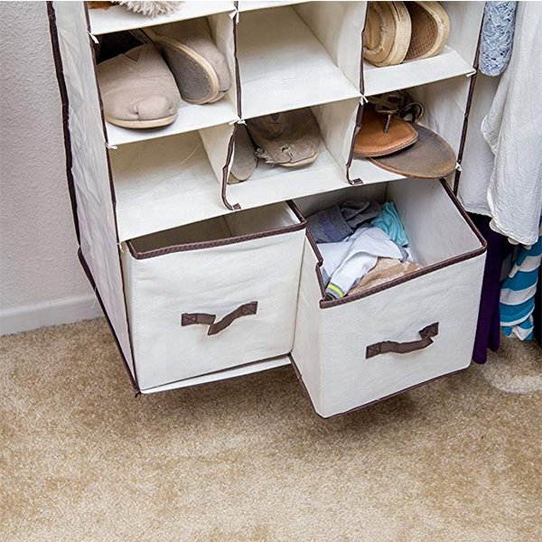 雙抽屜掛式衣物收納袋