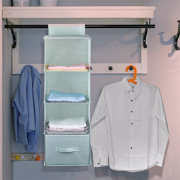 彩色4層1抽屜壁櫥收納