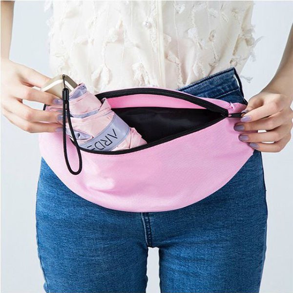 經典純色腰包-聚酯纖維腰包