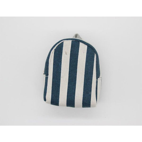 簡約書包造型錢包-帆布零錢包