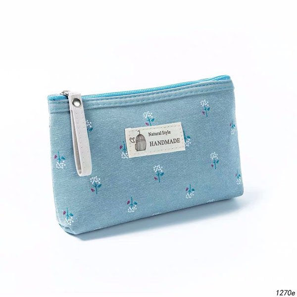 清新小碎花錢包-帆布零錢包