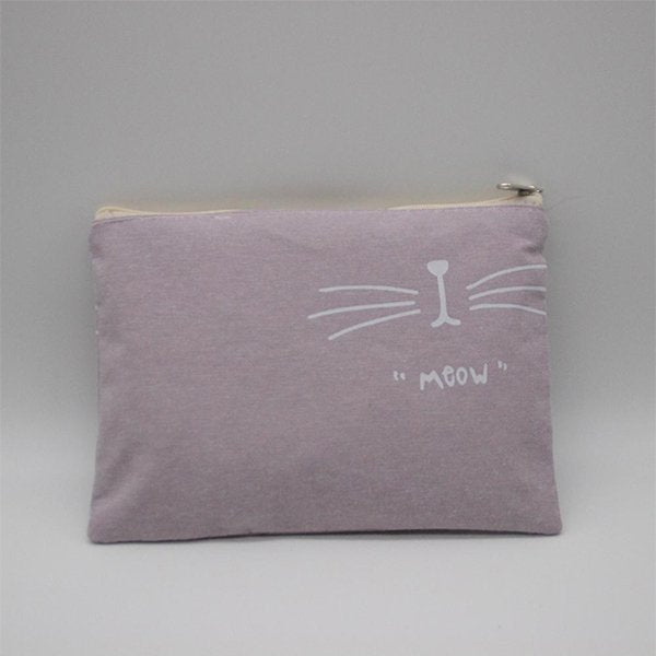 彩色卡通貓咪錢包-帆布零錢包