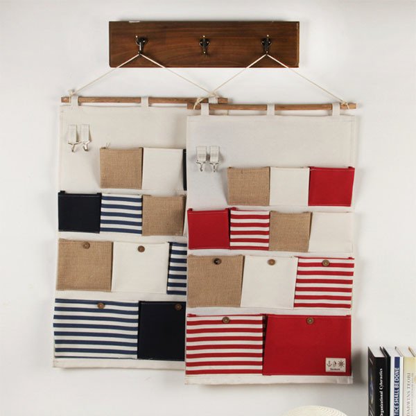 簡約多口袋收納籃