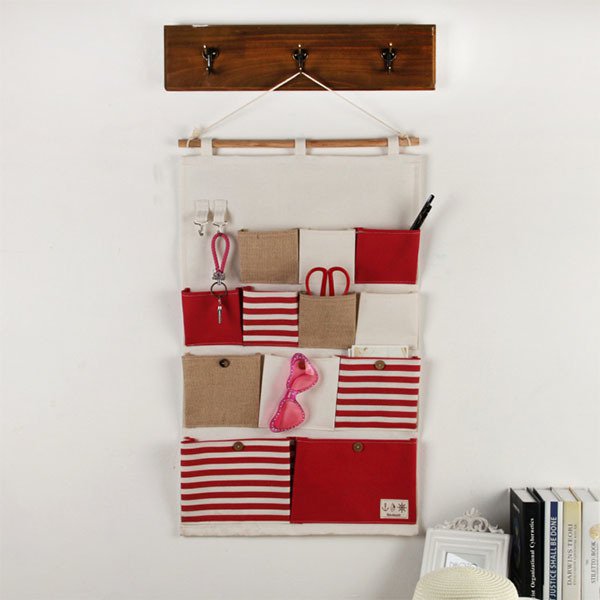 簡約多口袋收納籃