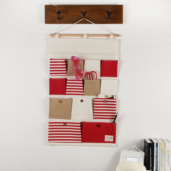 簡約多口袋收納籃