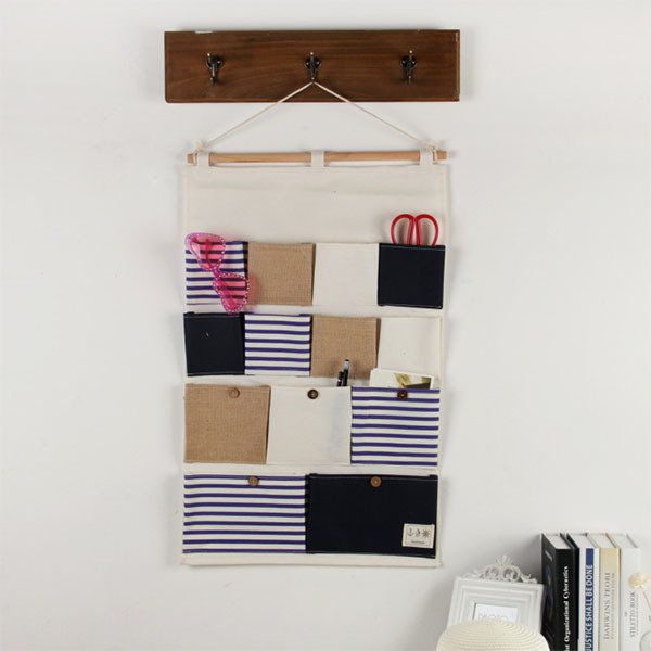 簡約多口袋收納籃