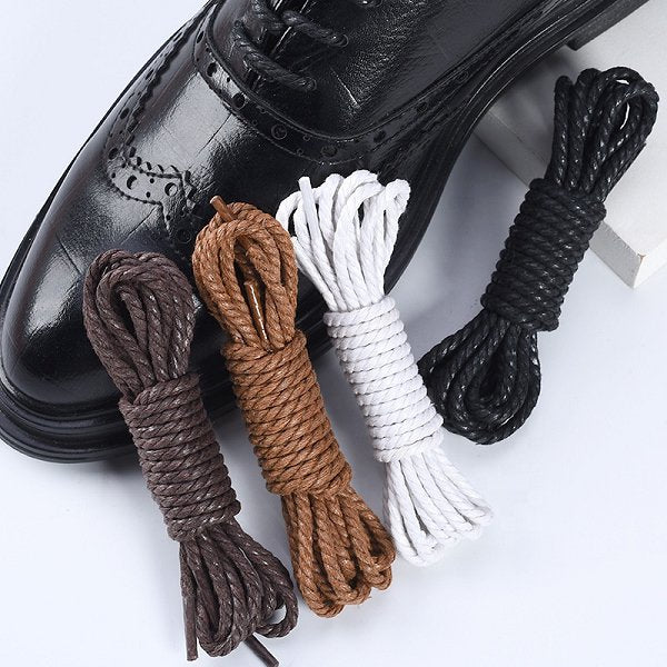 質感三股辮蠟棉鞋帶
