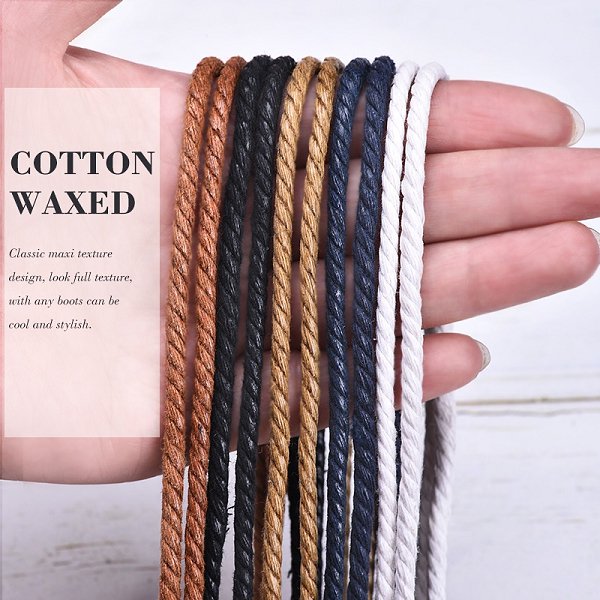 質感三股辮蠟棉鞋帶