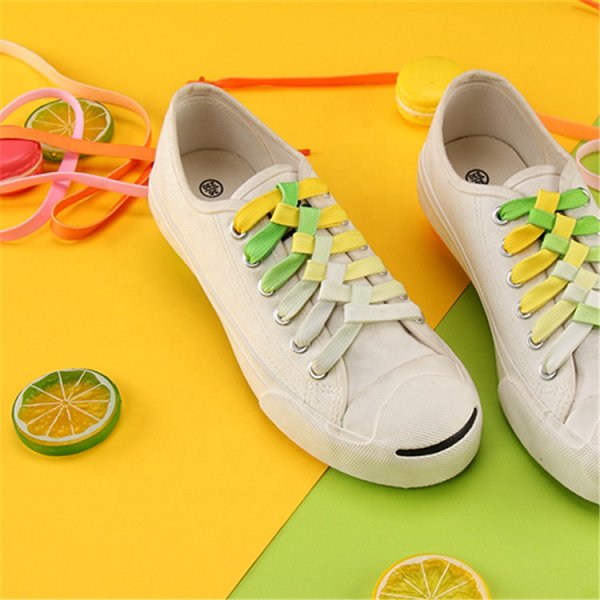 流行漸層聚酯纖維鞋帶