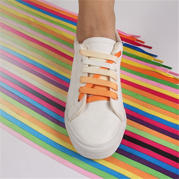 流行漸層聚酯纖維鞋帶