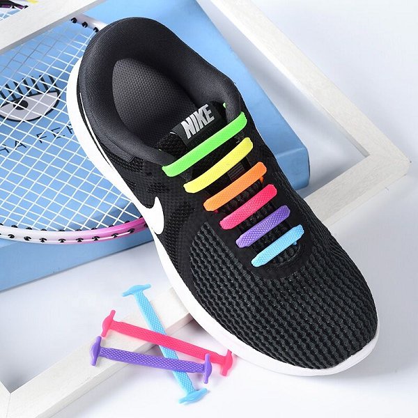 懶人免綁彩色矽膠鞋帶