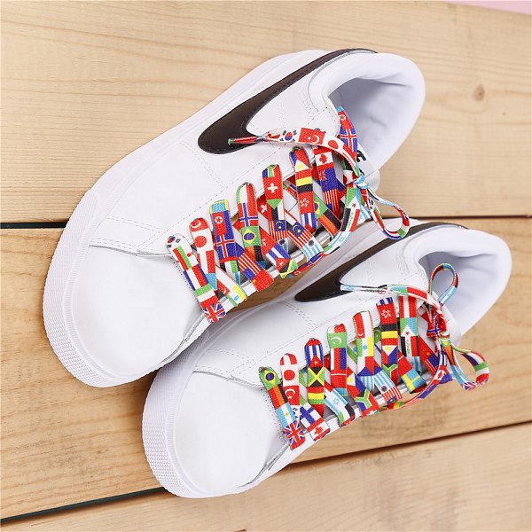 繽紛彩虹聚酯纖維鞋帶