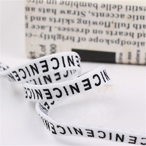 字母印製聚酯纖維鞋帶