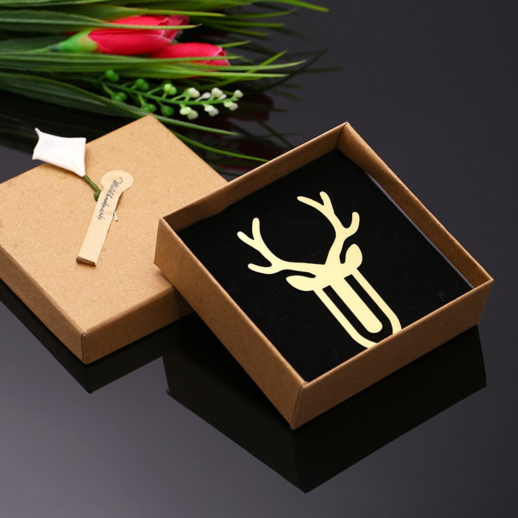 客製化鹿頭鏤空金屬書籤