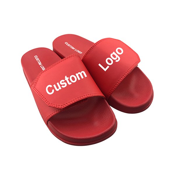 中性款PVC純色寬版運動拖鞋