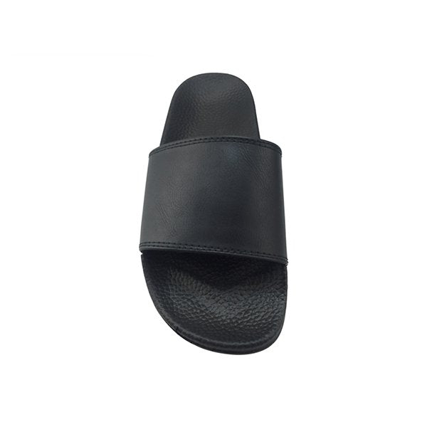 女款PVC純色寬版運動拖鞋