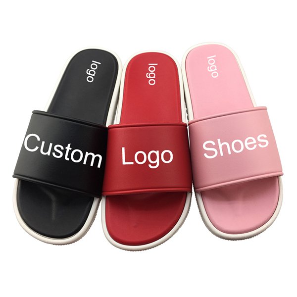 女款PVC寬版運動拖鞋