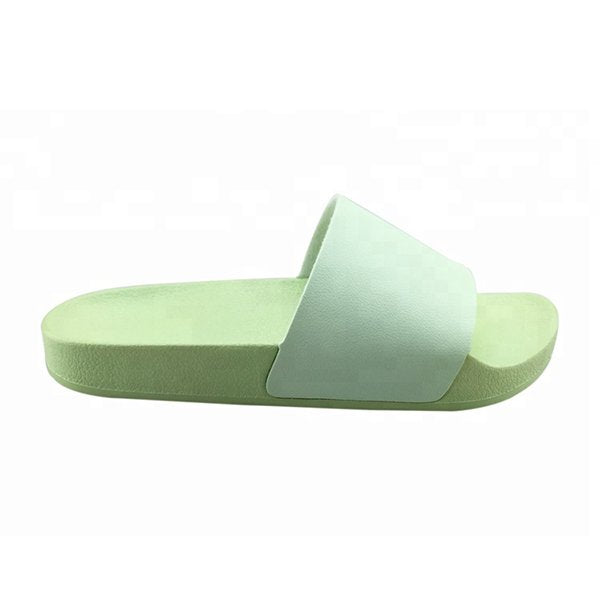 女款PVC純色寬版運動拖鞋