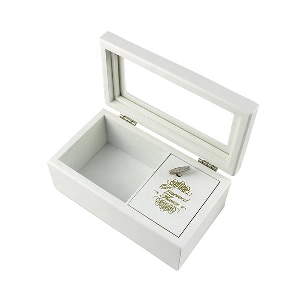 粉色系長方形木製收納音樂盒