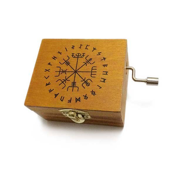 復古風方形木製音樂盒