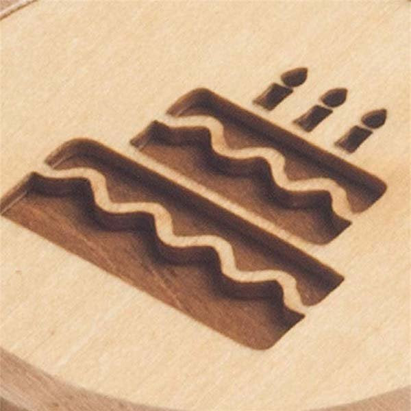 鄉村風小巧圓形木製音樂盒