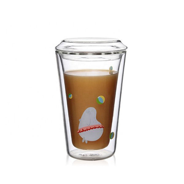 雙層玻璃杯-含玻璃杯蓋-250ml