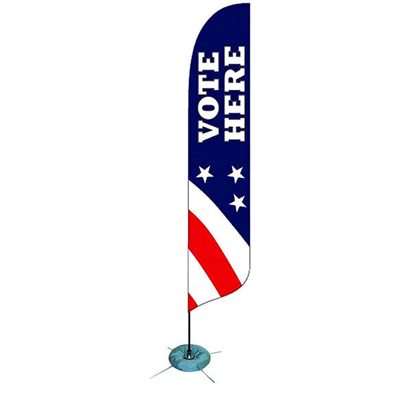 聚酯纖維刀型立旗-客製化廣告旗幟