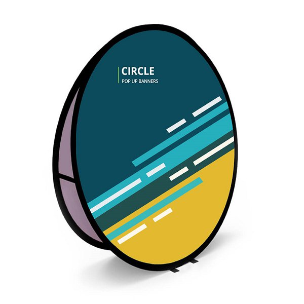 圓形可摺疊彈出式旗幟