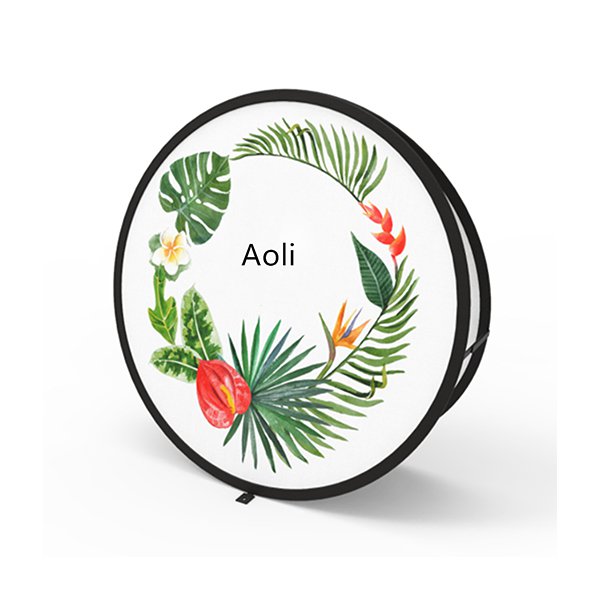 圓形可摺疊彈出式旗幟