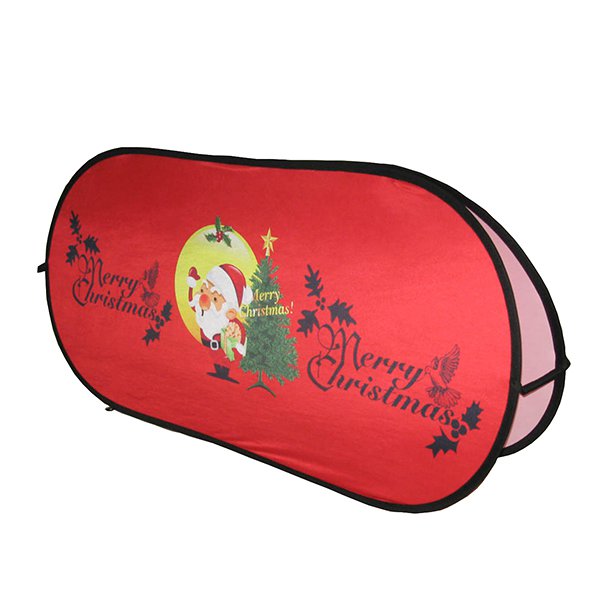 橢圓形可摺疊彈出式旗幟