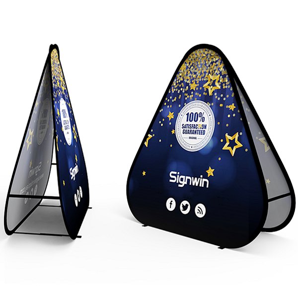 三角形可摺疊彈出式旗幟