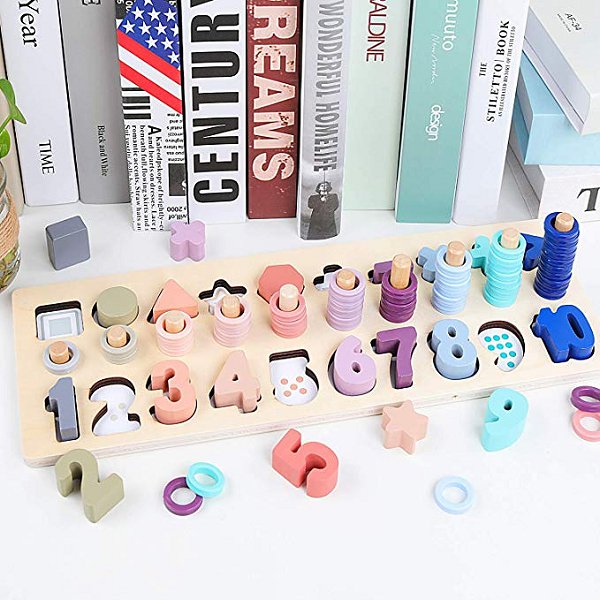 幾何數字兒童益智積木