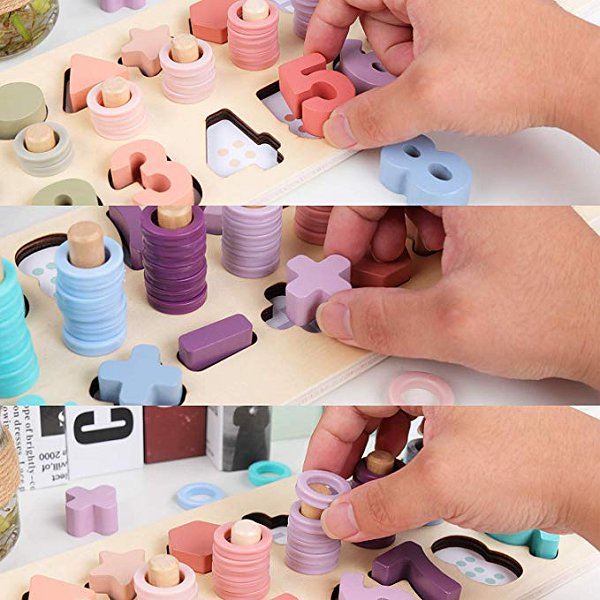 幾何數字兒童益智積木