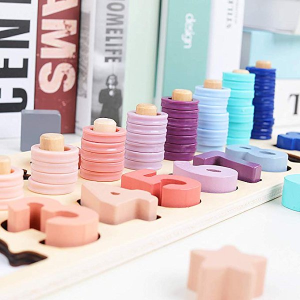 幾何數字兒童益智積木