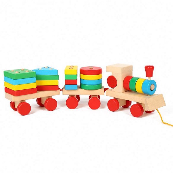 火車兒童益智積木