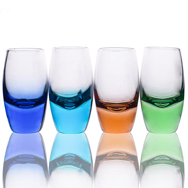 時尚彩色水晶玻璃酒杯