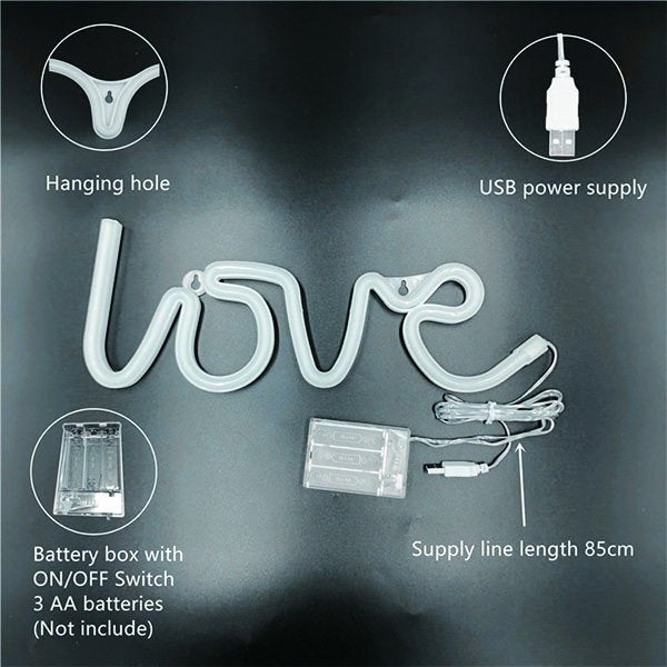 客製化字母霓虹LED桌燈