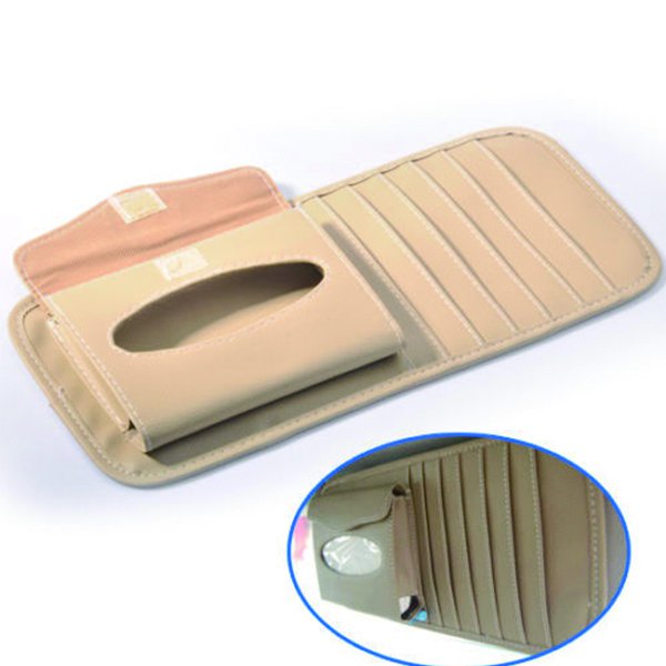 汽車遮陽板收納袋證件面紙收納置物袋