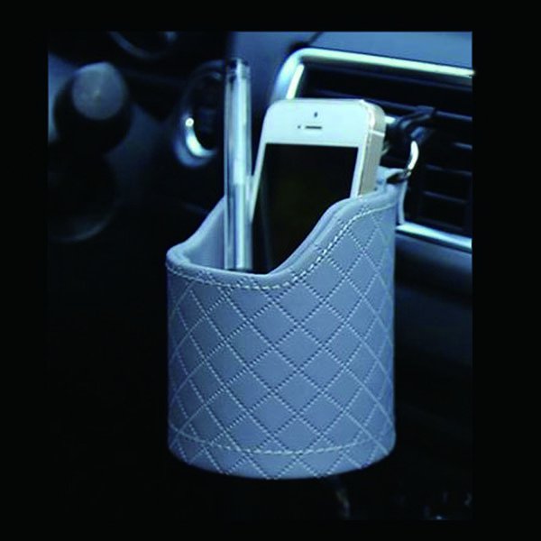 PU皮革多用途汽車通風口收納置物袋