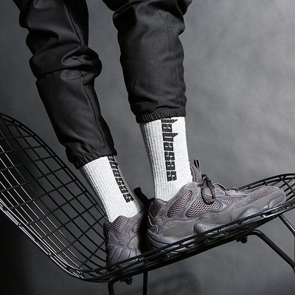 中性運動中筒襪-棉襪