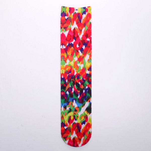 中性運動中筒襪-棉襪-滿版彩印