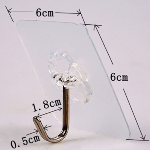 PVC透明黏貼掛鉤