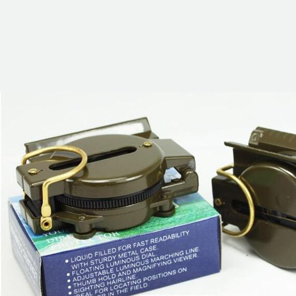 多功能軍綠色金屬指南針