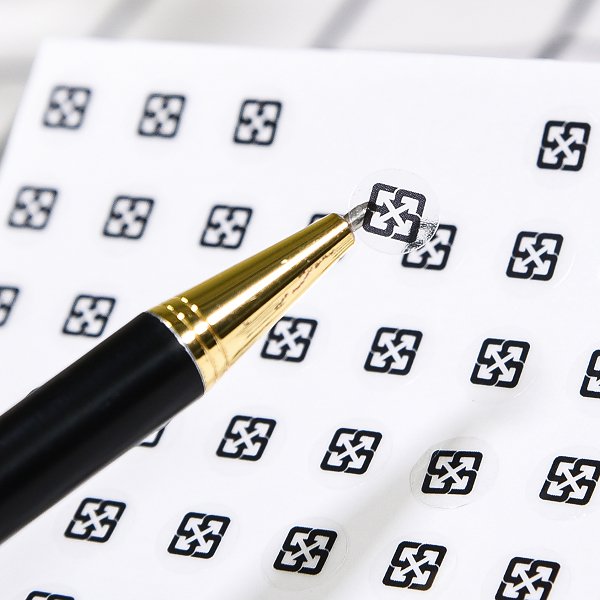 位圓形透明貼紙