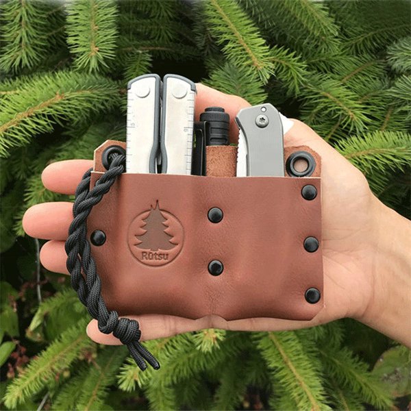 皮革口袋收納工具袋